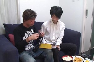 Old perverted asian guy is molesting a young and pretty naive dude