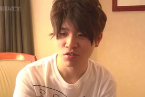 Sexy teenaged asian guys are starting making out insanely passionate