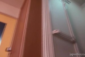 Skinny naive boy gets on his boyfriend's laps and gets a handjob