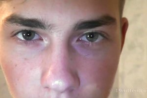 Young naive boy is trying out different masturbation techniques