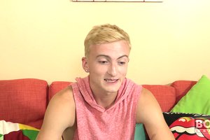 A bit shy blonde is not shy enough to stay in his bottoms