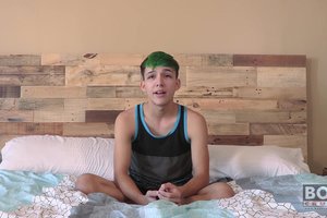 Slutty teenaged boy likes to fuck his tight ass with tremendous dildos