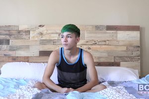 Slutty teenaged boy likes to fuck his tight ass with tremendous dildos