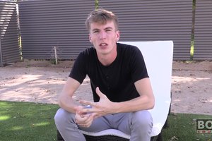 Frisky boy . is getting nude and rubbing his loaded dick with a lotion