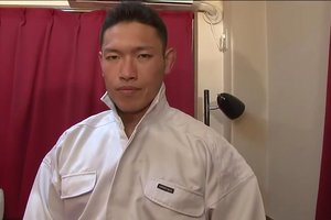 Rough muscular oriental dude gets a hard dick inside his ass
