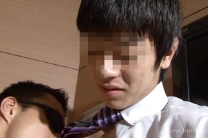Teen asian guy is sucking tasty loaded cock of a horny businessman