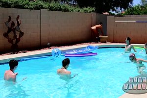 young and free-spirited twinks are in the middle of a nasty gang bang