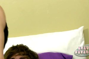 Passionate deepthroat between two horny athletic teen guys