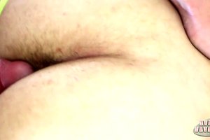 Muscular teenager in provocative bottoms are getting his ass creamed