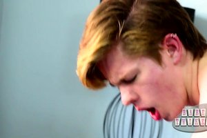 Frisky boy can not hold his pleasing moaning inside anymore