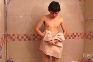 Young and incredibly naughty boy gets horny under the shower