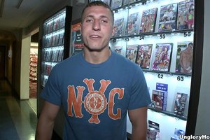 Naive guy is closing his eyes and opening his mouth while facing a blow hole