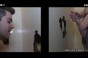 Secret glory hole gets penetrated and some one's cock is about to get fucked