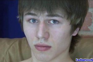 Young and strong boy will jerk of his huge cock and stare at you