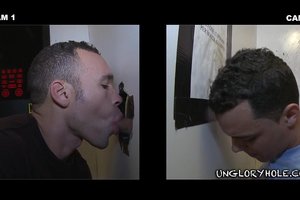 Lovely guy is trying really hard to give the best deepthroat he can