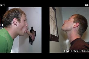 Muscular and powerful dude is fucking someone's face through a blow hole