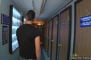 Lustful naughty twink is using a blow hole to get his penis dry