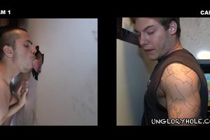 Smoking hot blonde guy is wandering who is sucking his penis