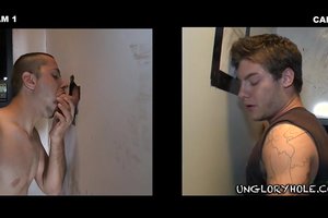 Smoking hot blonde guy is wandering who is sucking his penis