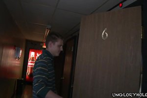 Cheerful teenager eats his meal and gets his penis fucked