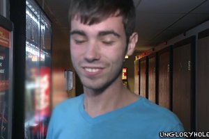 Perfect nasty blowjob for a handsome skinny teen gay guy
